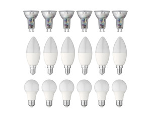 LIVARNO home LED-Leuchtmittel, 6 Stück, GU10 / E14 / E27