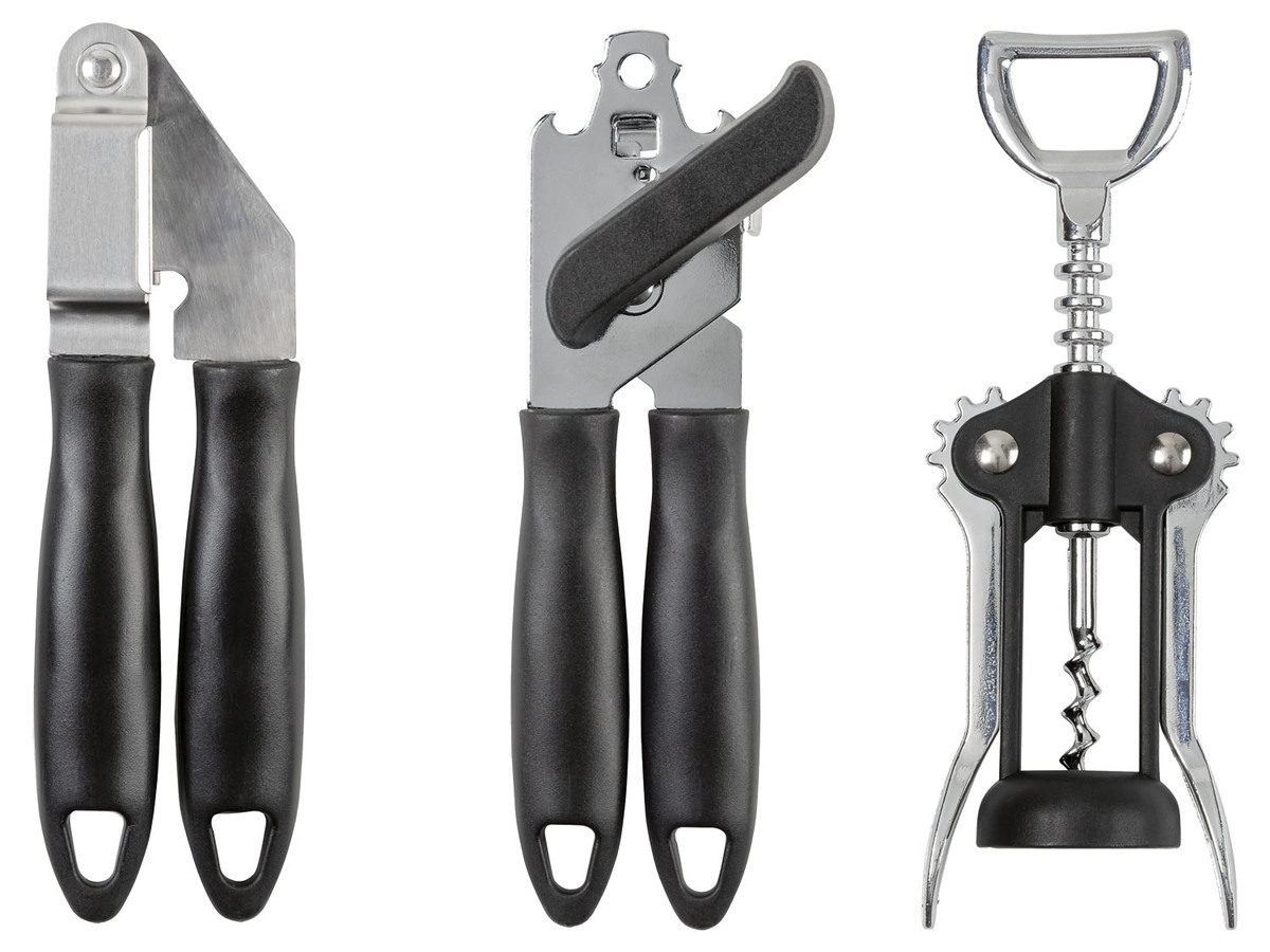 Bild 1 von ERNESTO® Knoblauchpresse / Dosenöffner / Korkenzieher