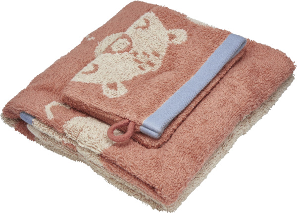 Bild 2 von IDEENWELT Kinderhandtuch und Waschlappen Bär