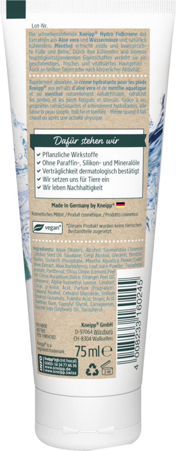Bild 2 von Kneipp Hydro-Fusscreme