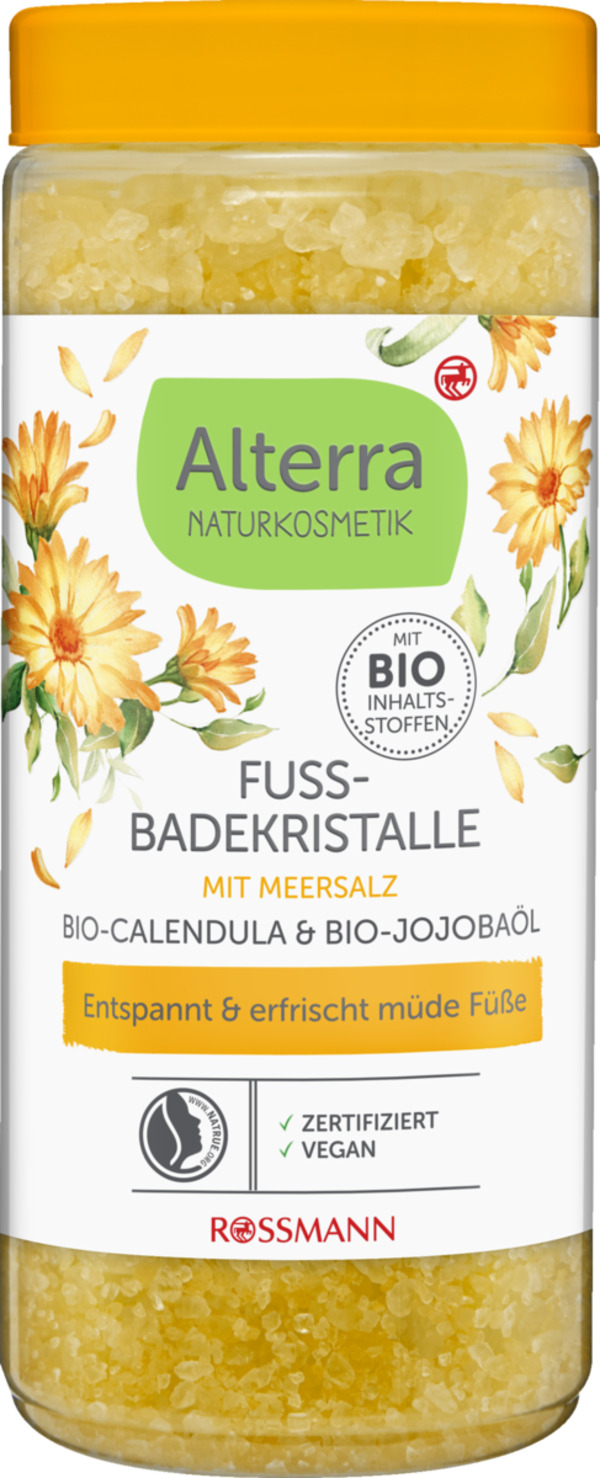 Bild 1 von Alterra NATURKOSMETIK Fussbadekristalle Bio-Calendula & Bio-Jojobaöl