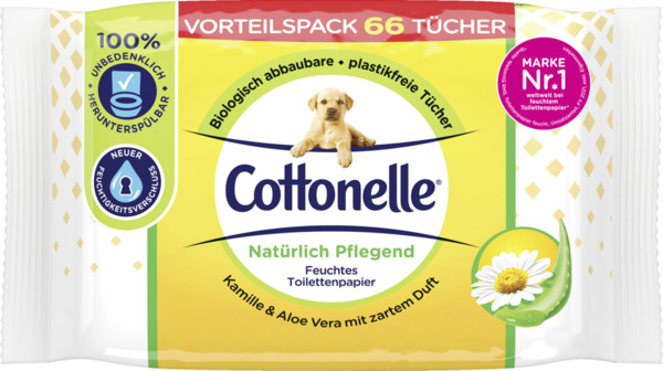 Bild 1 von Cottonelle Natürlich pflegend Feuchtes Toilettenpapier Kamille & Aloe Vera