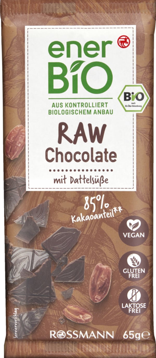 Bild 1 von enerBiO RAW Chocolate mit Dattelsüße 85% Kakaoanteil