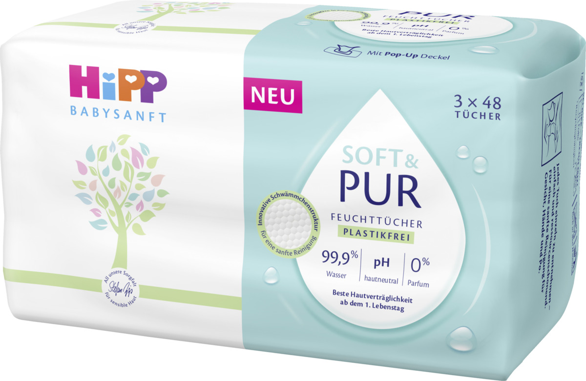 Bild 2 von HiPP Babysanft Feuchttücher Soft and Pur