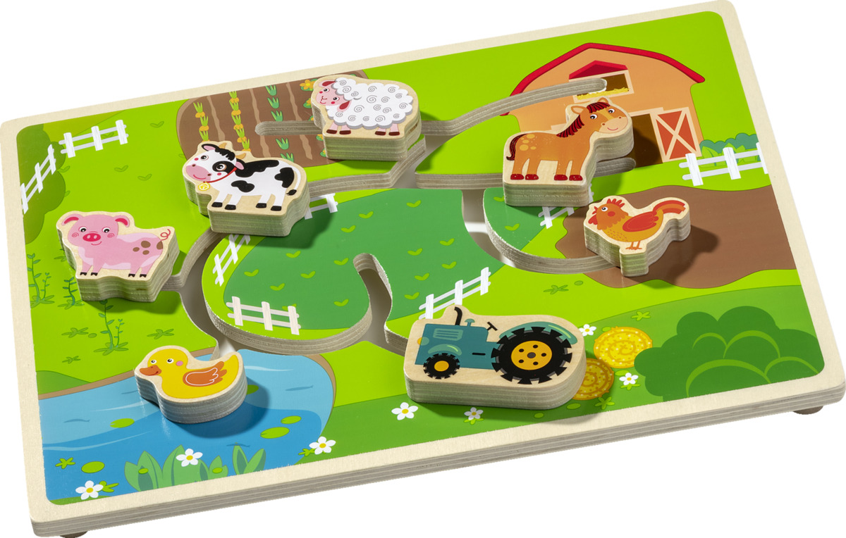 Bild 1 von IDEENWELT Holz-Schiebespiel Bauernhof