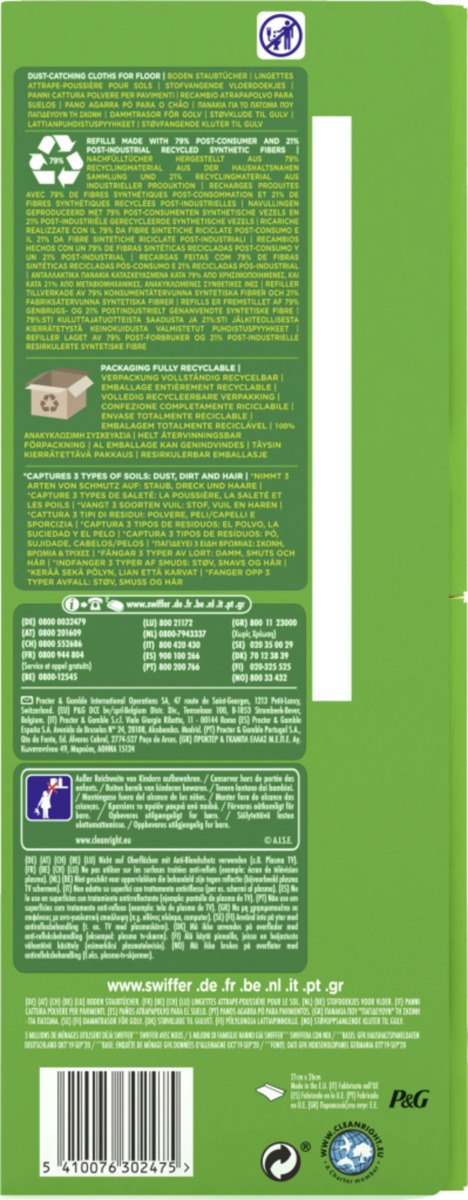 Bild 2 von Swiffer trockene Bodentücher Nachfüllpackung