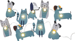 IDEENWELT LED-Lichterkette Hund und Katze
