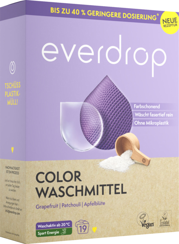 Bild 1 von everdrop Colorwaschmittel Grapefruit, Patchouli, Apfelblüte 19 WL