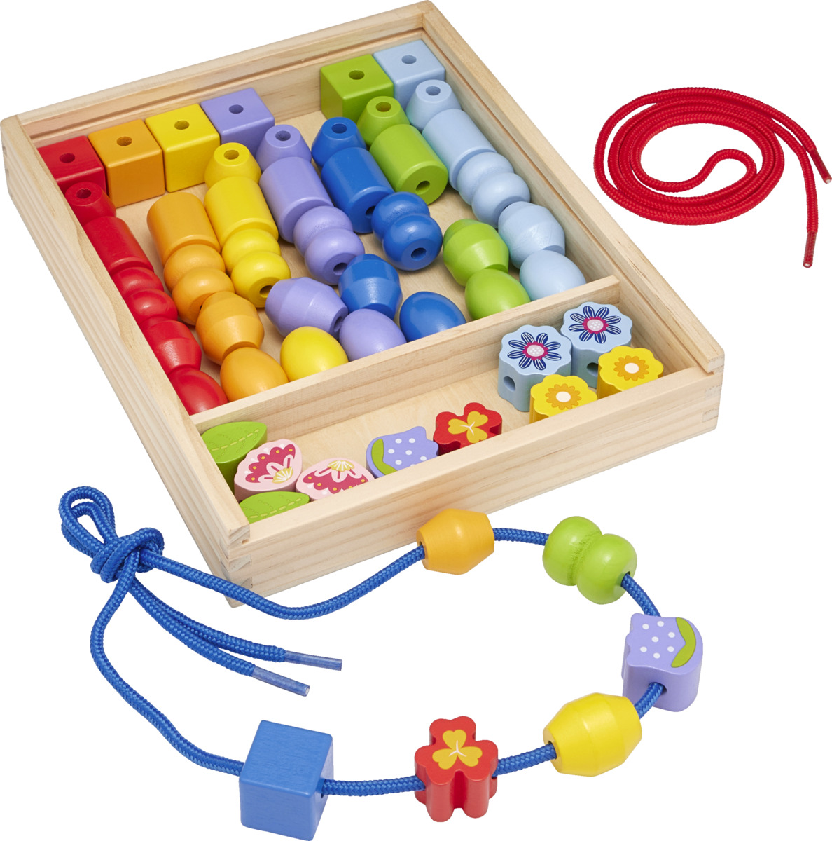 Bild 2 von IDEENWELT Fädelspiel Holzperlen
