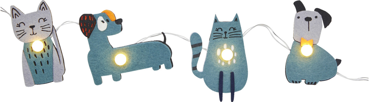 Bild 2 von IDEENWELT LED-Lichterkette Hund und Katze