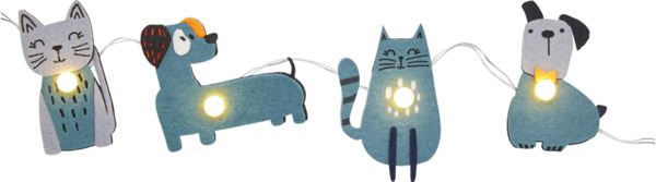 Bild 2 von IDEENWELT LED-Lichterkette Hund und Katze