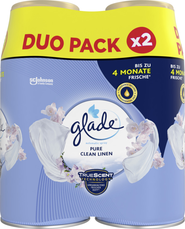 Bild 1 von Glade Automatic Spray Lufterfrischer Pure Clean Linen Nachfüller Doppelpack