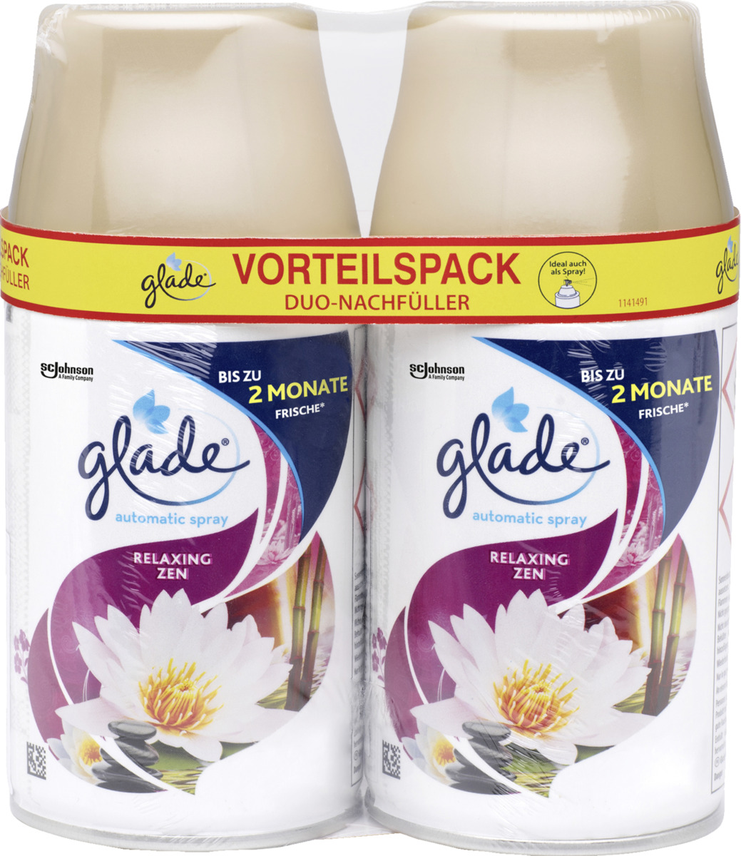 Bild 1 von Glade Automatic Spray Lufterfrischer Relaxing Zen Nachfüller Doppelpack