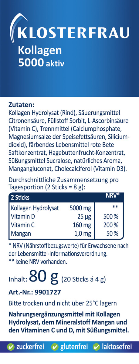 Bild 3 von Klosterfrau Kollagen 5000 aktiv Sticks