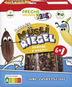 Freche Freunde Freche Freunde Kids Bio Kalles Müsli Riegel - Banane & Kakao 6x26g