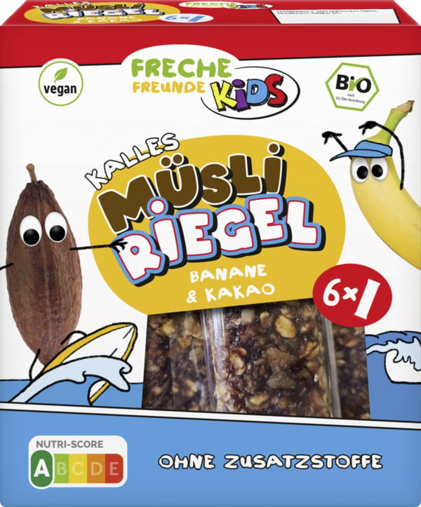 Bild 1 von Freche Freunde Freche Freunde Kids Bio Kalles Müsli Riegel - Banane & Kakao 6x26g