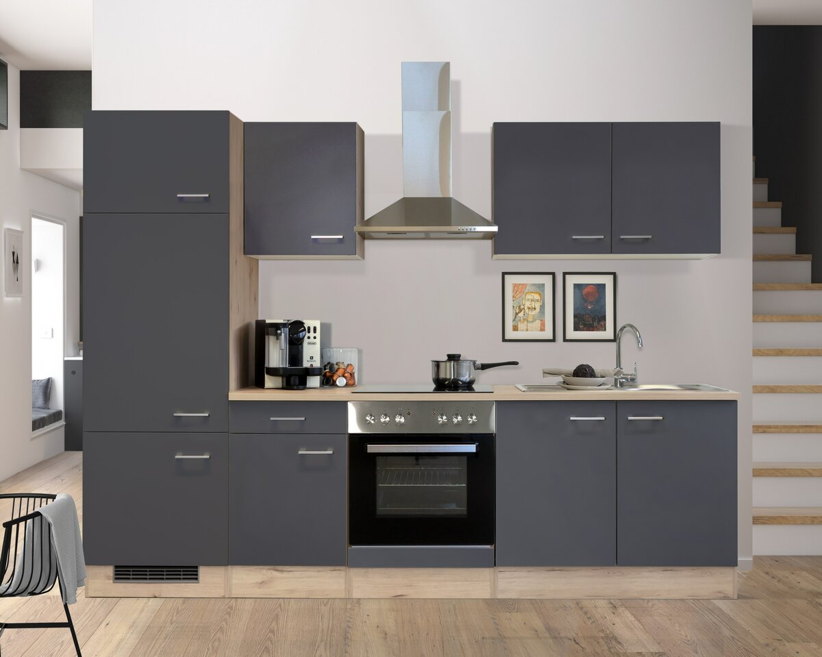 Bild 1 von Flex- Well Küchenzeile "Stauraumwunder" 270cm -G-270-2207-036 -versch. Farben - Morena