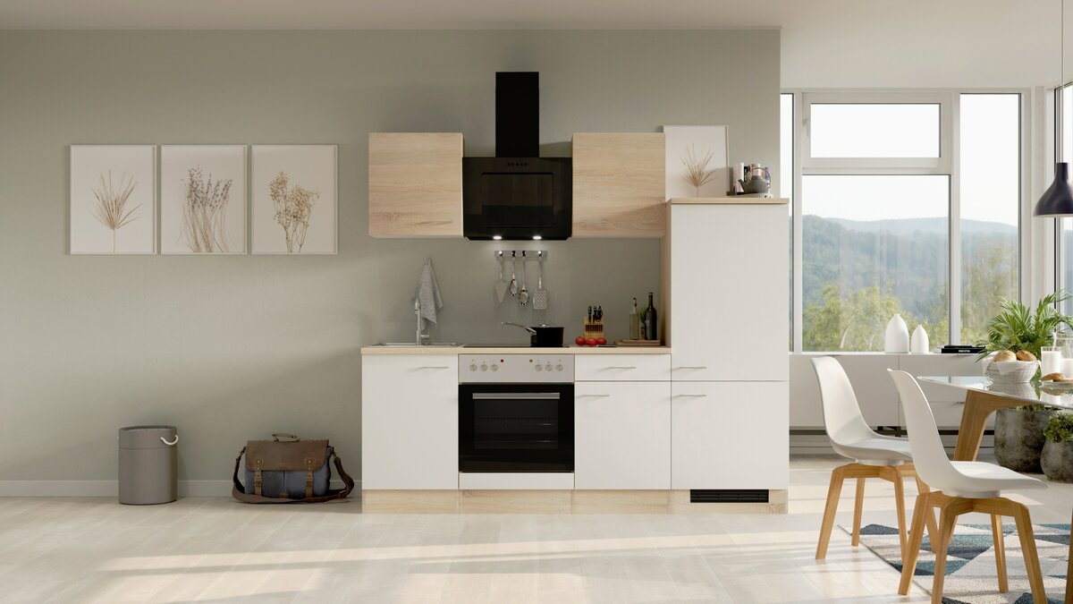 Bild 1 von Flex- Well Küchenzeile "Stauraumwunder" 220cm -G-220-1706-005 -versch. Ausführungen- Samoa