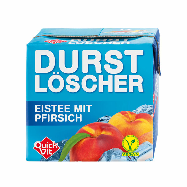 Bild 1 von QuickVit Durstlöscher 0,5 L Eistee Pfirsich