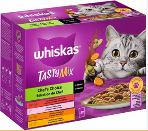 Whiskas Multipack Chefs Choice Tasty Mix Katzenfutter 12 x 85 g