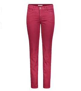 MAC Angela Straight-Leg-Jeans verzierte Damen Hose im 5-Pocket-Style Rot