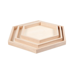 Holztablett-Set 3-teilig verschiedene Größen