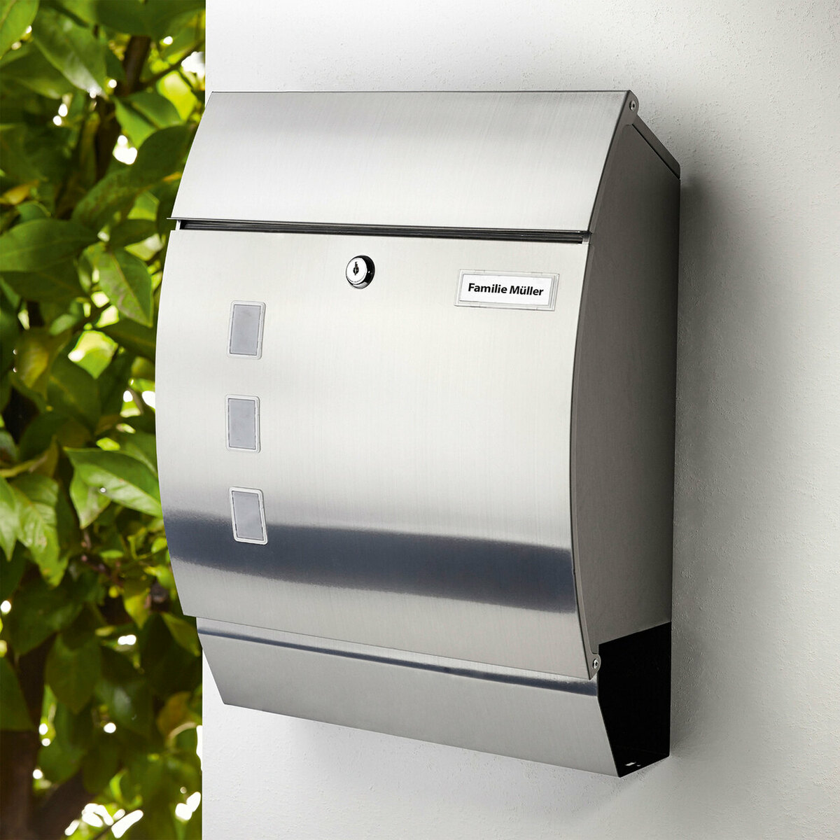 Bild 2 von WORKZONE 
                                            Edelstahl Briefkasten mit Zeitungsfach, Modell P