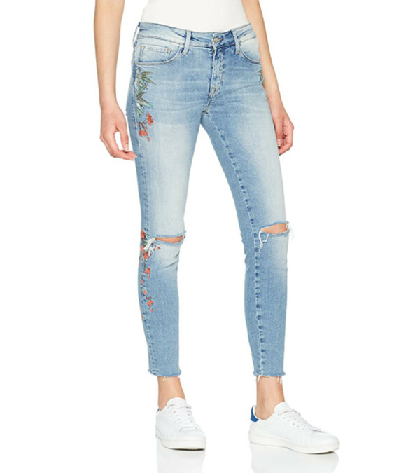 Bild 1 von mavi Adriana Ankle-Jeans stylische Denim Hose für Damen mit Schlitzen am Knie Hellblau