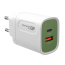 Bild 1 von USB Schnellladeadapter mit 1 x USB-A und 1 x USB-C Anschluss inklusive Welt-Reiseadapter, max. 20 Watt