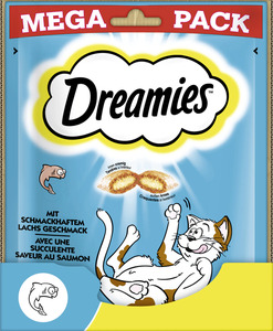 DREAMIES Katzensnack mit Lachs 180 g Mega Pack