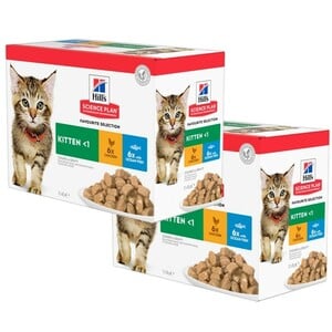 Hill's Science Plan Kitten Multipack mit Huhn und Seefisch 24x85 g