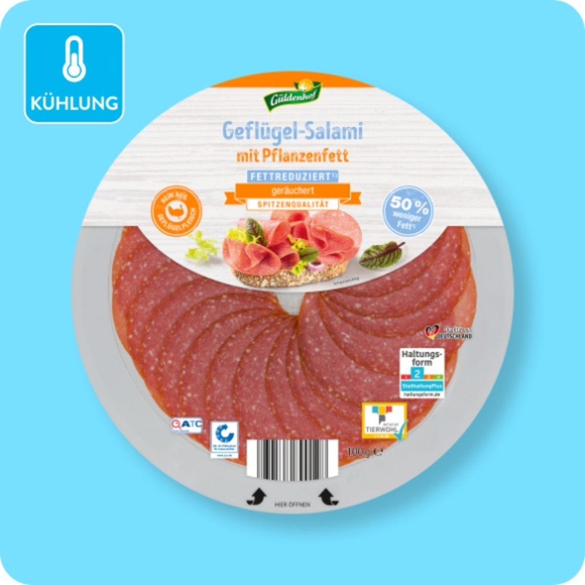 Bild 1 von Fettreduzierte Geflügel-Salami