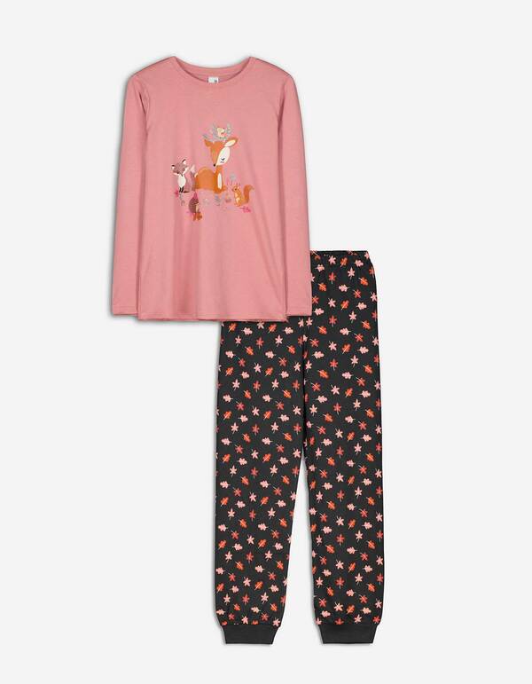 Bild 1 von Werbehighlights Pyjama Set aus Langarmshirt und Hose  - Glitzerprint