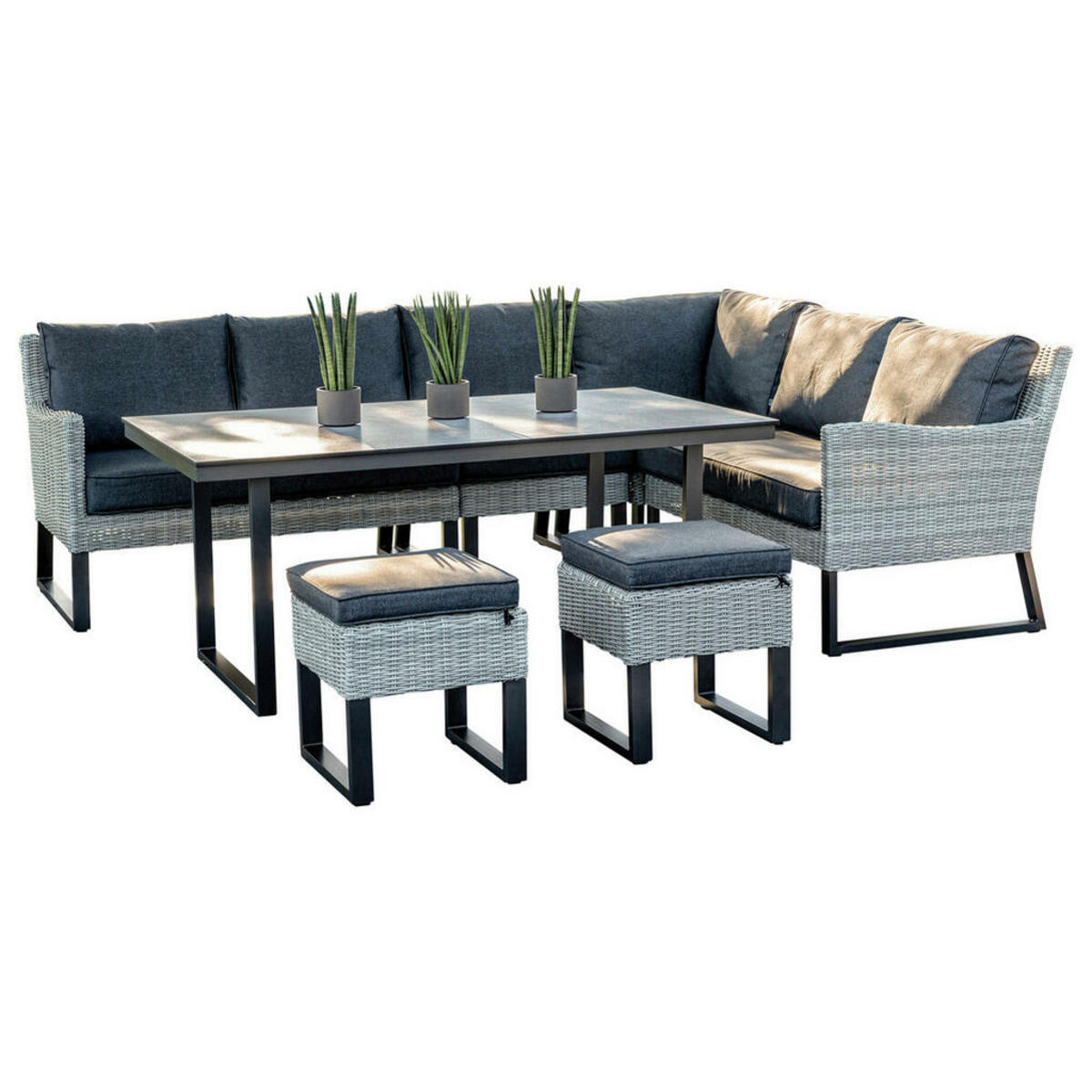 Bild 1 von Kettler DINING-LOUNGESET Anthrazit, Weiß