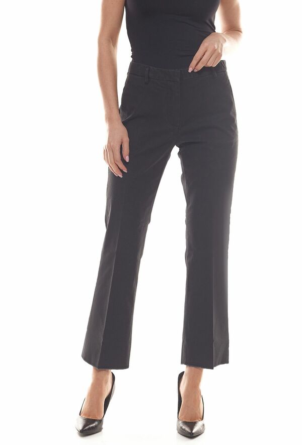 Bild 1 von REPLAY Comfort-Fit-Jeans ausgestellte Damen Ankle-Hose mit offenem Saum Schwarz