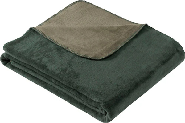 Couverture Double-face Ibena Dublin 150x200 Cm – Coton Certifié Oeko-Tex, Lavable
