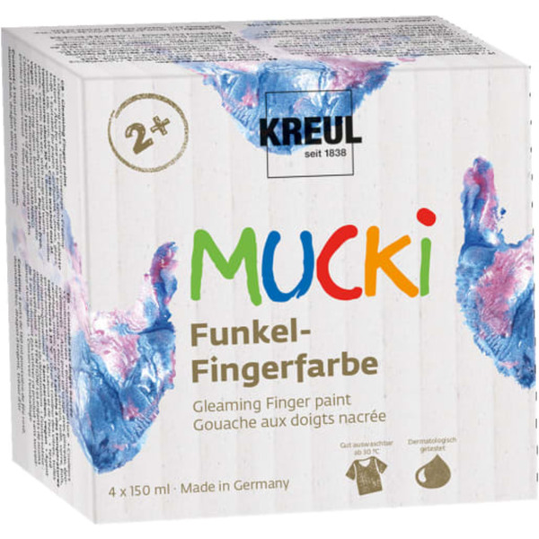 Bild 1 von KREUL MUCKI Funkel-Fingerfarbe, 4 x 150 ml