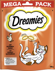 DREAMIES Katzensnack mit Huhn 180 g Mega Pack
