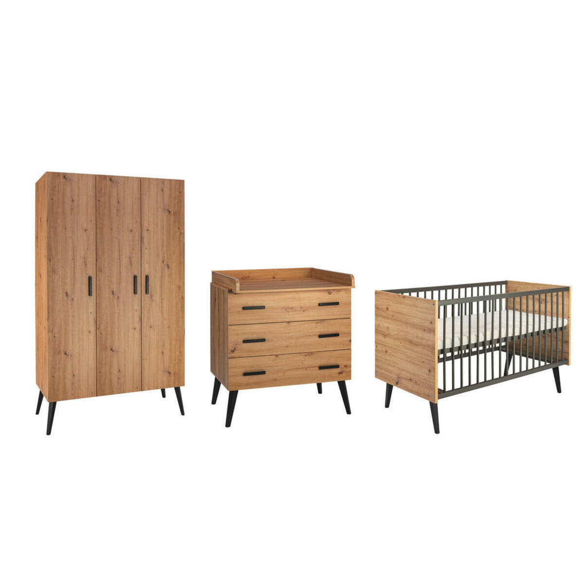 Bild 1 von Schardt BABYZIMMER Anthrazit, Eiche Artisan