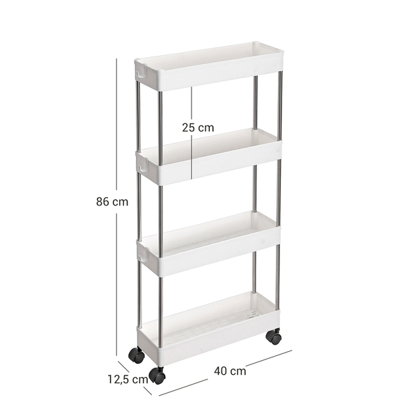 Bild 4 von Küchenregal, weiß, 40 x 13 x 86 cm