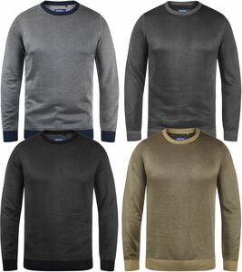 BLEND Londres Herren Rundhals-Sweatshirt Feinstrick-Pullover 20712232 verschiedene Farben