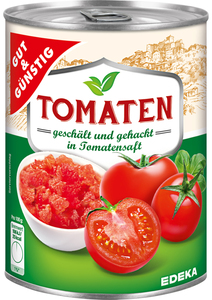 Gut & Günstig Tomaten geschält und gehackt mit Tomatensaft 400G
