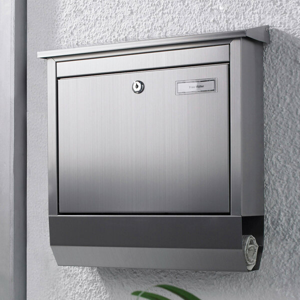 Bild 2 von WORKZONE 
                                            Edelstahl Briefkasten mit Zeitungsfach, Modell A