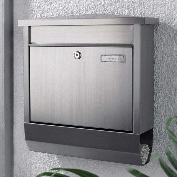 Bild 2 von WORKZONE 
                                            Edelstahl Briefkasten mit Zeitungsfach, Modell E