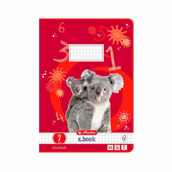 Bild 1 von Herlitz Heft DIN A4 16 Blatt Lineatur 07 mit Koala-Motiv