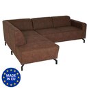 Bild 1 von Ecksofa MCW-J60, Couch Sofa mit Ottomane links, Made in EU, wasserabweisend 247cm ~ Kunstleder braun