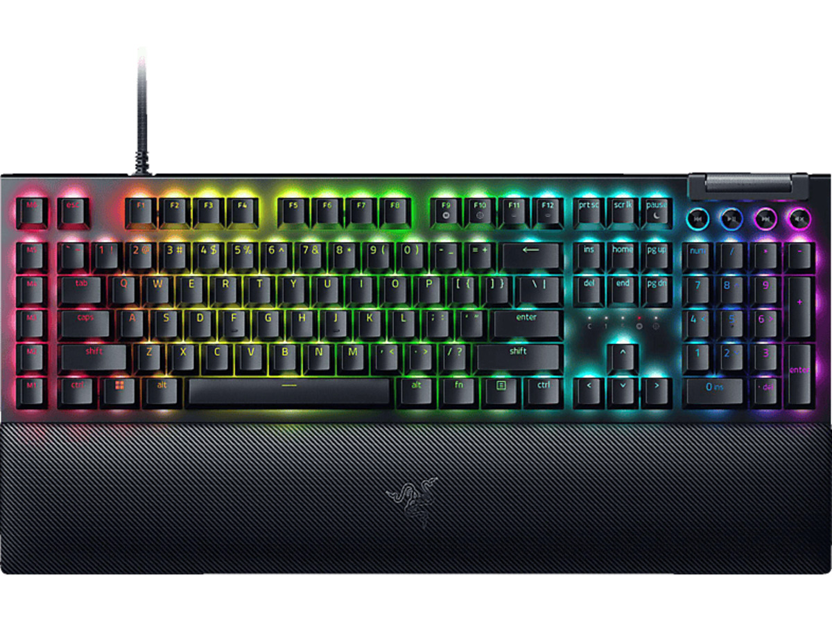 Bild 1 von RAZER Blackwidow V4 Deutsches Layout, Gaming Tastatur, Mechanisch, Razer Yellow, kabelgebunden, Schwarz