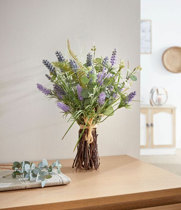 Bild 1 von HomeLiving Blumenstrauß "Lavendel", dekorativer Blickfang, dekorativ gebunden, Weidenäste