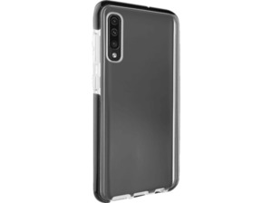 VIVANCO Rock Solid, Backcover, Samsung, Galaxy A50, Transparent mit schwarzem Rahmen