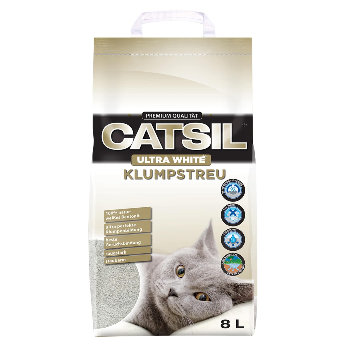 Bild 1 von Catsil Katzenstreu Bentonit klumpend weiß 8 Liter